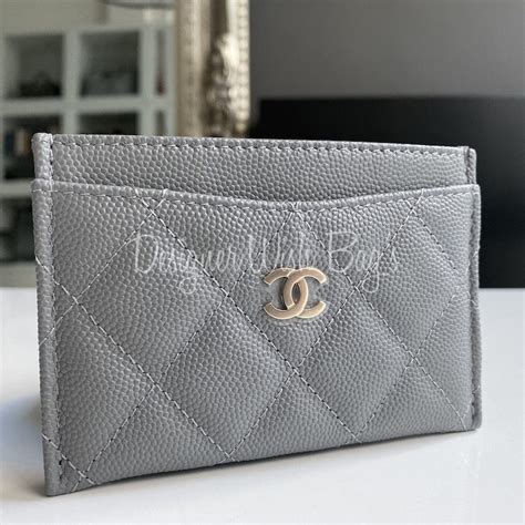 chanel card holder grey|chanel card holder hk price.